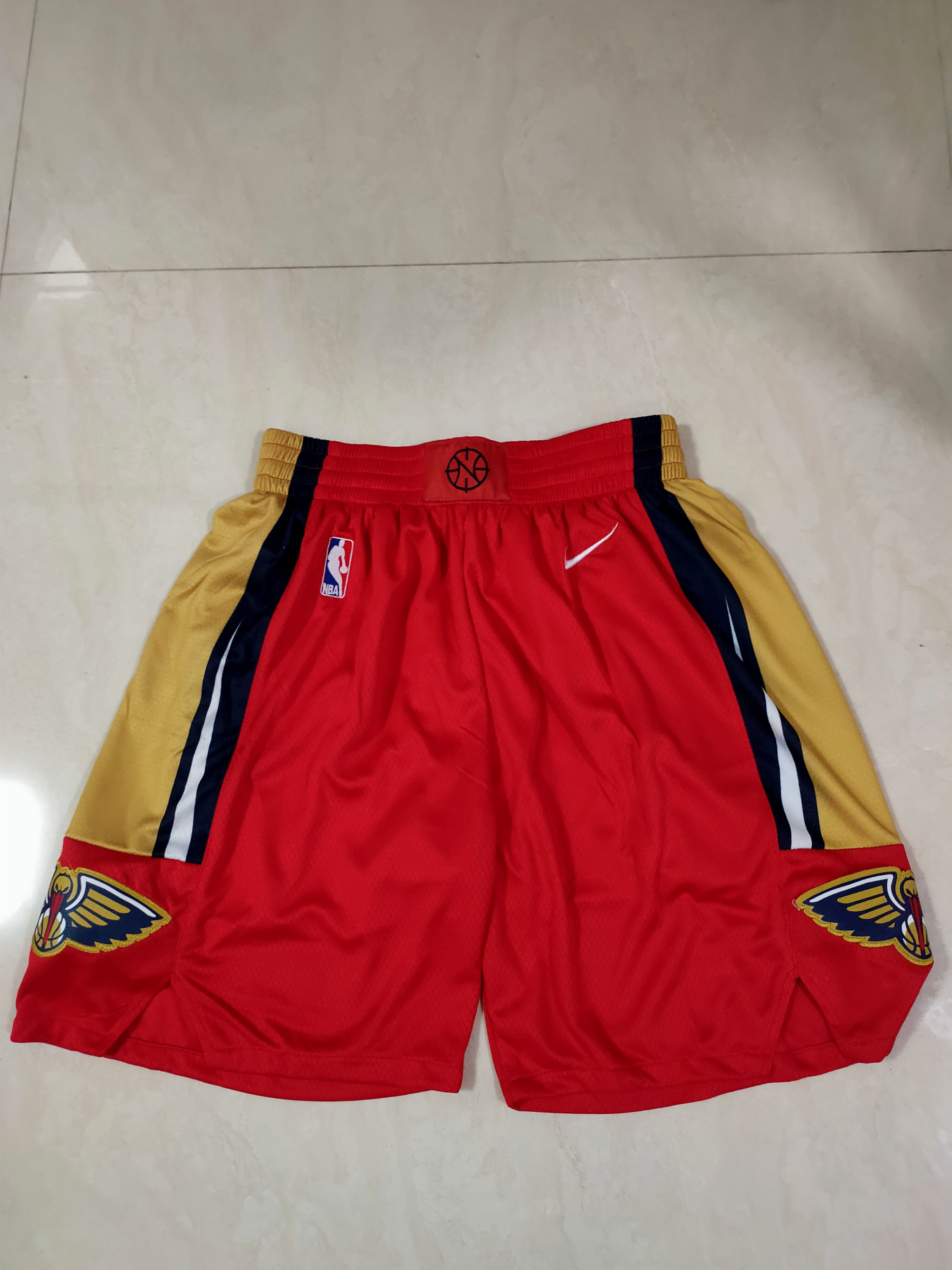 Men NBA New Orleans Pelicans Red Shorts 0416->oklahoma city thunder->NBA Jersey